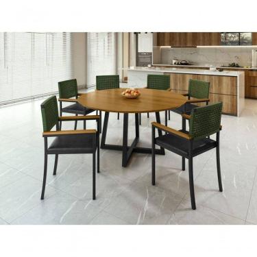Imagem de Conjunto área Gourmet 6 Cadeiras 1,50m Coliseu Paonanda