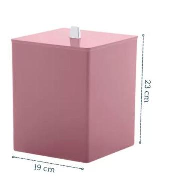 Imagem de Lixeira Quadrada Bagno Quadratta 7Lts Rose Paramount