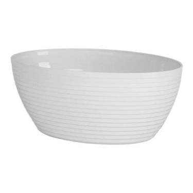 Imagem de Travessa Oval Com Friso Le Chef 33,5x 23,5x 12,5 cm Branca / Creme - P