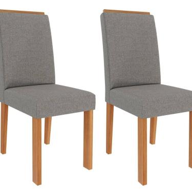 Imagem de Jogo 2 Cadeiras para Sala de Jantar Júlia Cinamomo/Grafite