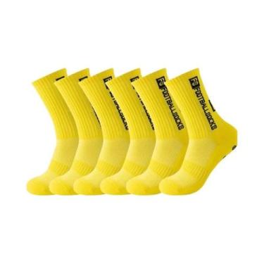 Imagem de Meias Masculinas Antiderrapantes Para Futebol, Rugby, 6 Pares, Com Ven
