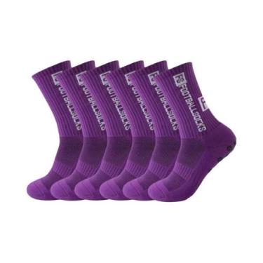 Imagem de Meias Masculinas Antiderrapantes Para Futebol, Rugby, 6 Pares, Com Ven