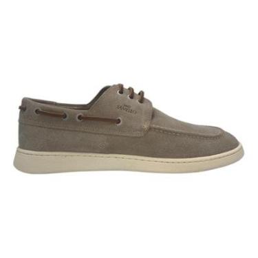 Imagem de Deckshoes Samello Bariloche Masculino Couro Camurça Areia Mocasssim Náutico-Masculino