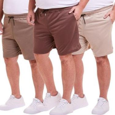 Imagem de KIT 3 Bermuda Short Moletinho Plus Size Masculino-Masculino