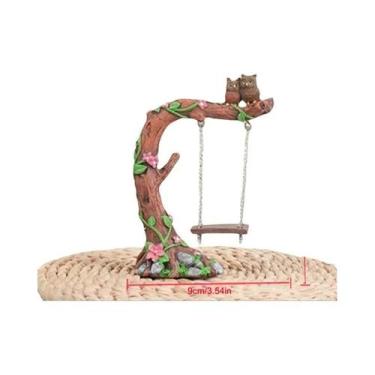 Imagem de Miniatura De Balanço De Jardim De Fadas E Árvore De Flores Para Decora