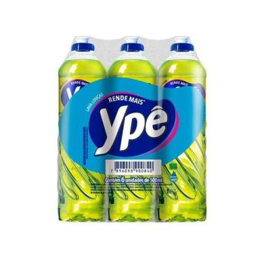 Imagem de Detergente Ypê Capim Limão 500ml Com 6 Unidades, Capim-Limão