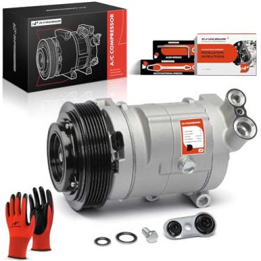 Imagem de A-Premium Compressor de ar condicionado com embreagem compatível com Chevrolet Chevy Equinox 2010-2011 e GMC Terrain 2010-2011 V6 3.0L SUV