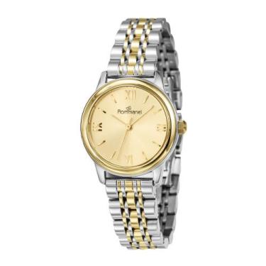 Imagem de Relógio Analógico Social Prata com Dourado Rommanel 650204 Cor:Prata c
