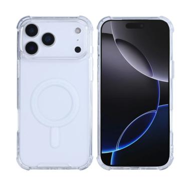 Imagem de Capa para Celular MDM Iphone 17 Pro Max Proteção com Magsafe Bordas Grip anti-impacto Transparente 1 Unidade