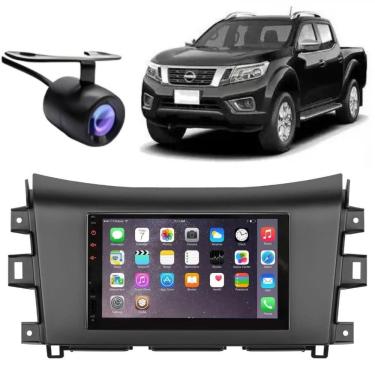 Imagem de Central Multimídia Automotiva 2 Din MP5 Player 7 Polegadas USB Bluetooth FM com Câmera de Ré Moldura Nissan Frontier