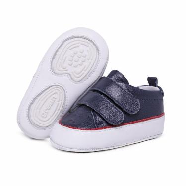 Imagem de Tenis Bebê Azul Confortável Leve Velcro Menino Baby-Masculino