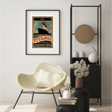 Imagem de Quadro Navio Titanic - 60x48cm