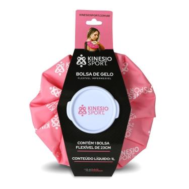 Imagem de Bolsa de Gelo Flexível Impermeável KinesioSport, ROSA - 23cm-Unissex