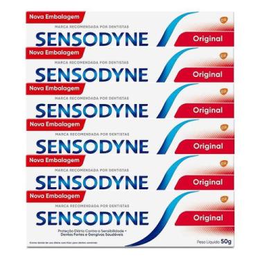 Imagem de Kit 6x Creme Dental Sensodyne Original para Dentes Sensíveis 50g