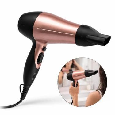 Imagem de Secador de Cabelo Portátil Bivolt 1200W Dobrável com 2 Velocidades e 2