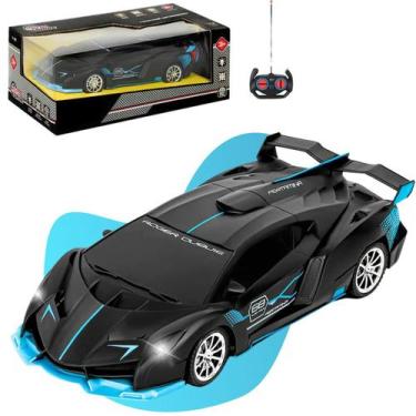 Imagem de arrinho De Controle Remoto Bugatti Brinquedo Corrida Veloz Com Luz Rec