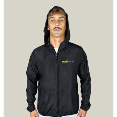 Imagem de Jaqueta Corta Vento Masculina Academia WSS Brasil Gym Never Give Up-Masculino