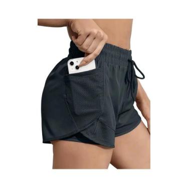Imagem de Shorts Esportivos Elásticos Femininos Com Bolsos, Leggings De Yoga, Sh