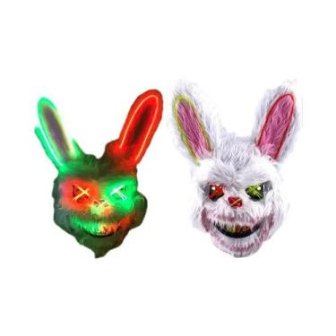 Imagem de Máscara De Coelho LED Assustadora Para Fantasia De Halloween, Acessóri