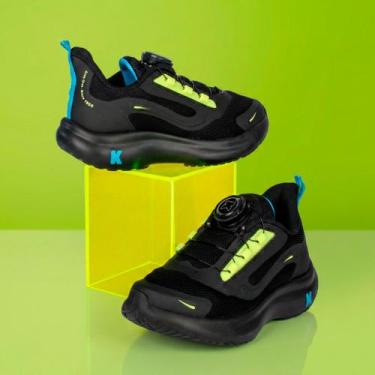 Imagem de Tênis Infantil Menino Kidy Nuvem Preto Azul Conforto e Estilo -, 27, P