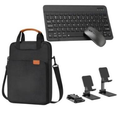 Imagem de Kit Bolsa Pasta alça Transporte + Teclado Compativel Samsung Galaxy Ta