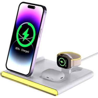 Imagem de Carregador sem fio 4 em 1 Samsung Android para Samsung S25 Ultra S24 Z