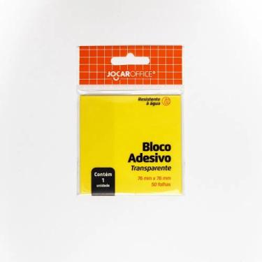 Imagem de Bloco Adesivo de Notas Recado Transparente Anotações 76x76mm 50 Folhas