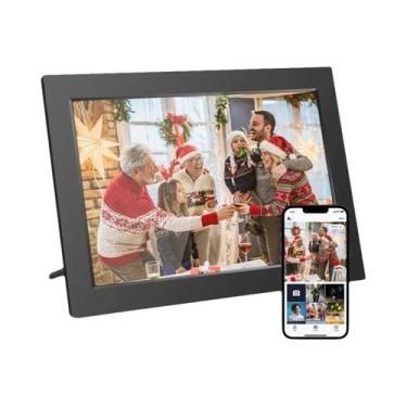 Imagem de Porta-Retrato Digital WiFi De 10.1 Polegadas Com Tela Sensível Ao Toqu