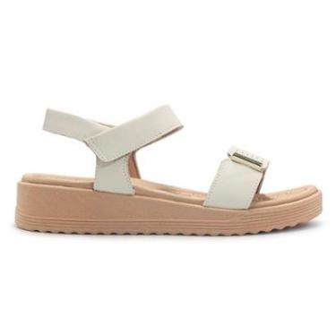 Imagem de Sandália Usaflex Feminina Salto Anabela Ajuste Fecho-Flex Detalhe Casual MA10004-Feminino