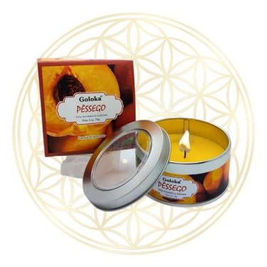 Imagem de Vela Aromática Importada Indiana Goloka, PÊSSEGO
