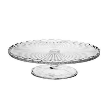Imagem de Prato para bolo boleira torta com pé Bangkok cristal Wolff 29cm X 7,5c