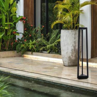 Imagem de Balizador Led Aluminio 12w 3000k Ip65 80x16cm Lume, Preto
