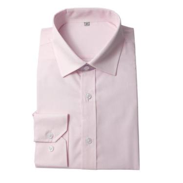 Imagem de Camisa Masculina Social QiLin Modal Não Amassa 0013, Rosa, 4