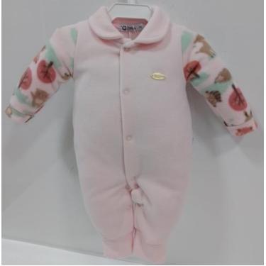 Imagem de Macacão Luxo Bebê Menina Zafielo Soft Pettenati Inverno 542, Rosa, RN 