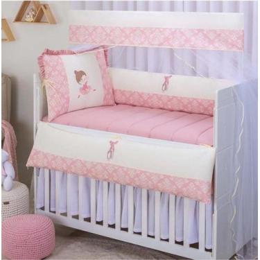 Imagem de Kit Berço Brilhante 8 PCS feminino - Bastistela