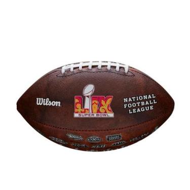 Imagem de Bola de Futebol Americano NFL SUPER BOWL LIX THROWBACK, Marrom