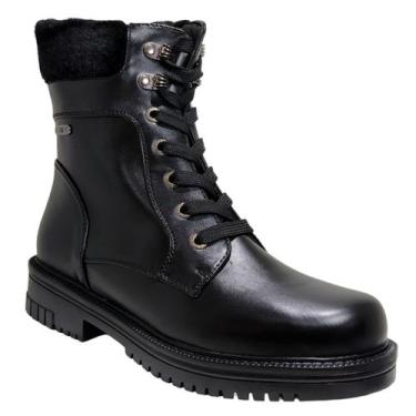 Imagem de Bota Coturno Casual Feminina Cano Médio Salto Baixo Mooncity 72192, Pr