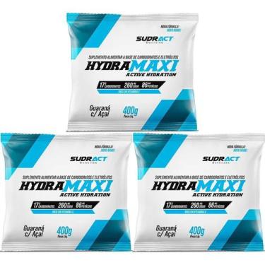 Imagem de Kit 3X Hydramaxi Isotônico em Pó - 400g Refil Guaraná com Açaí - Sudra