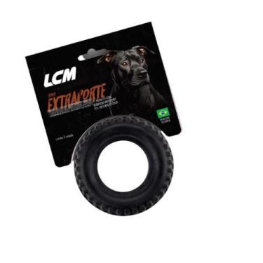 Imagem de Brinquedo Pneu Borracha Extra Forte LCM P/Cães Mini 100 MM