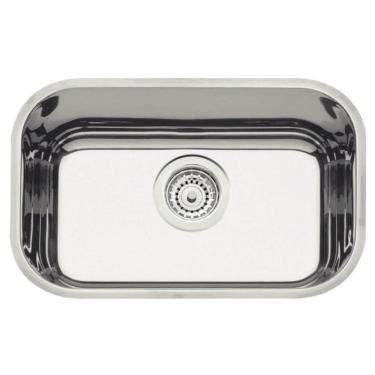 Imagem de Cuba de Pia 47x30cm Embutir Tramontina Lavínia 47BL Aço Inox Alto Brilho para Bancada Cozinha