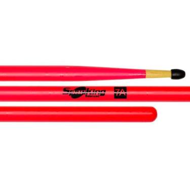 Imagem de Baqueta Spanking Linha Luminosa 7A Clássica Rosa Fluorescente com Pont