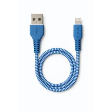 Imagem de Cabo de Dados Rápido Usb Para Tipo- C e Lightning - RPires, Azul Light