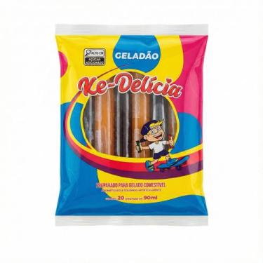 Imagem de Geladão Gelinho Sacolé 20 Unidades 90ml Sabores Variados Refrescante F