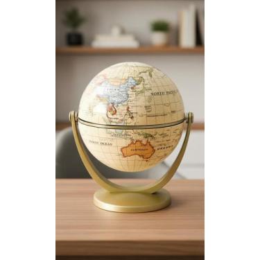 Imagem de Globo Terrestre Giratório Mesa Decoração Vintage 11cm - Congratulation