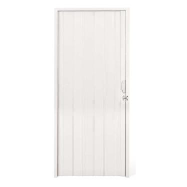 Imagem de Porta Sanfonada Porta Sanfonada PVC Correr PVC 210X80CM para Ambientes Internos Branca Kala 80CM