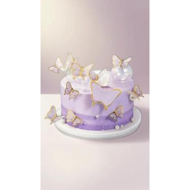 Imagem de Topo de Bolo Borboletas Decorativas 10 Unidades - Congratulations Stor