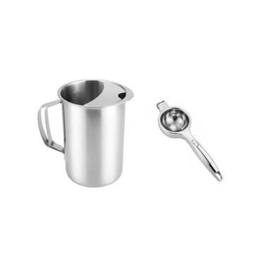Imagem de Espremedor Limao e Jarra Inox 1,8L Suco Bar Buffet 2un - casa cha