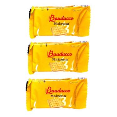 Imagem de Mini Bolacha de Maizena Bauducco Sachê Biscoito 9g- CX 300un