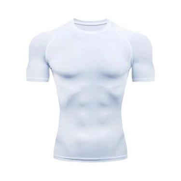 Imagem de Camisa De Compressão Masculina De Secagem Rápida Para Corrida, Manga C