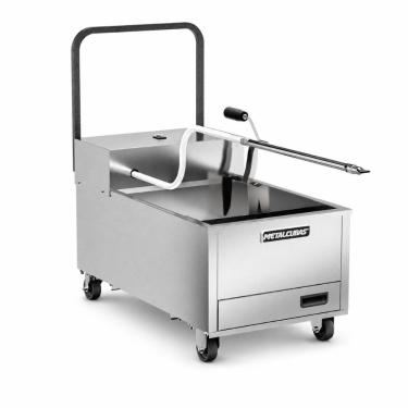 Imagem de Metalcubas FO 45 Filtrador de Óleo Profissional Inox 45 l 220V com Rodízios e Lança para Devolução do Óleo
